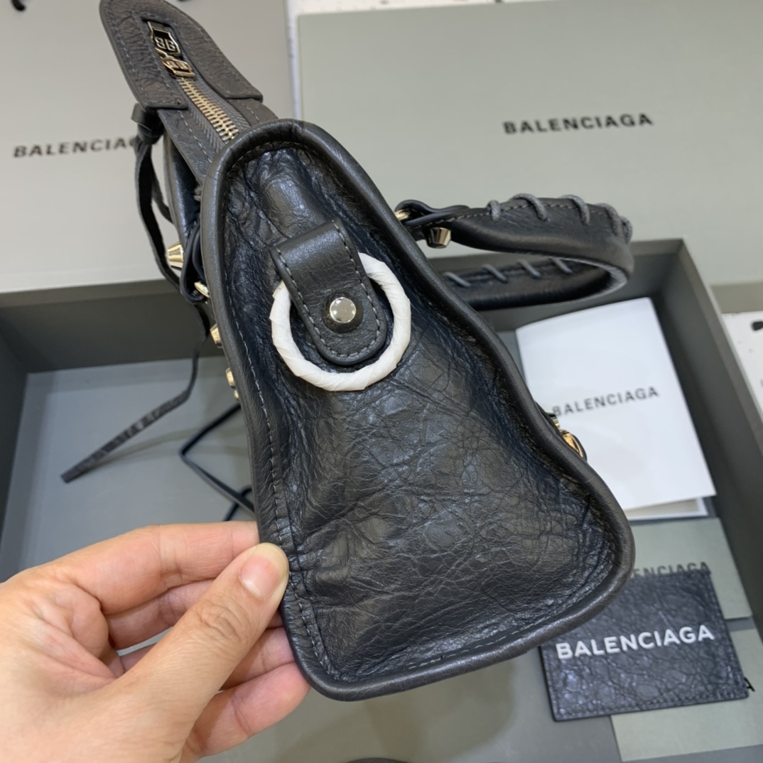 Balenciaga Classic City Mini Handbag Shoulder Bag Dark Gray/Silver